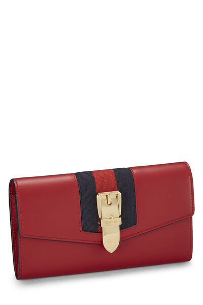Red Leather Sylvie Wallet, , large