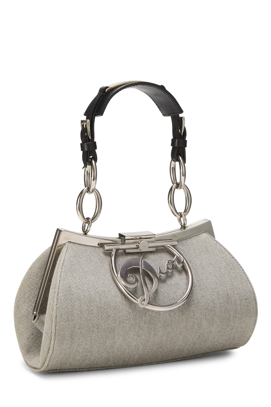 Grey Denim Diva Frame Bag, , large image number 1