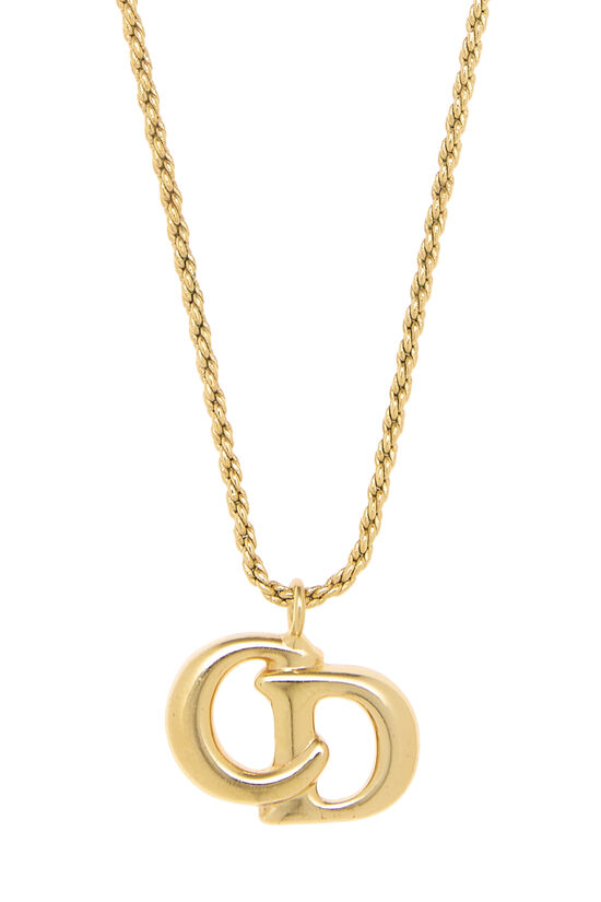 Gold 'CD' Necklace, , large image number 1