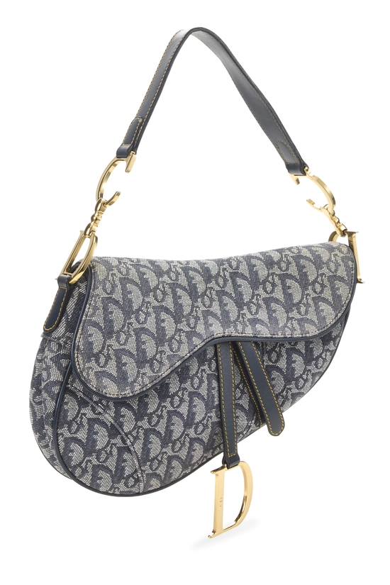 Navy Trotter Canvas Saddle Bag, , large image number 1