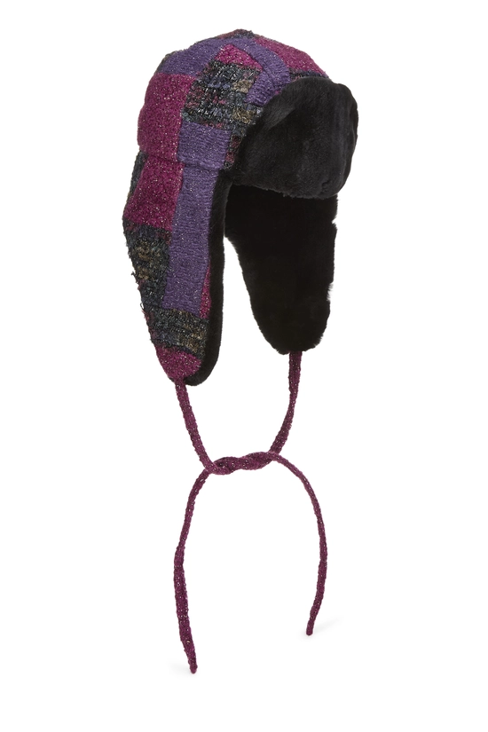 Purple Tweed Trapper Hat, , large image number 0