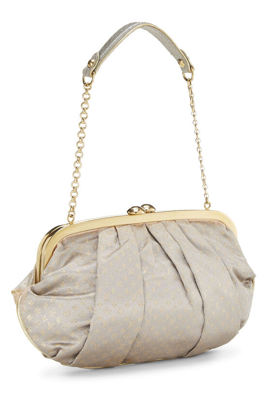 Brown Monogram Satin Aumoniere, , large image number 1