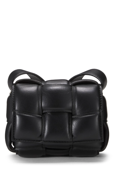 Black Maxi Intrecciato Padded Candy Cassette