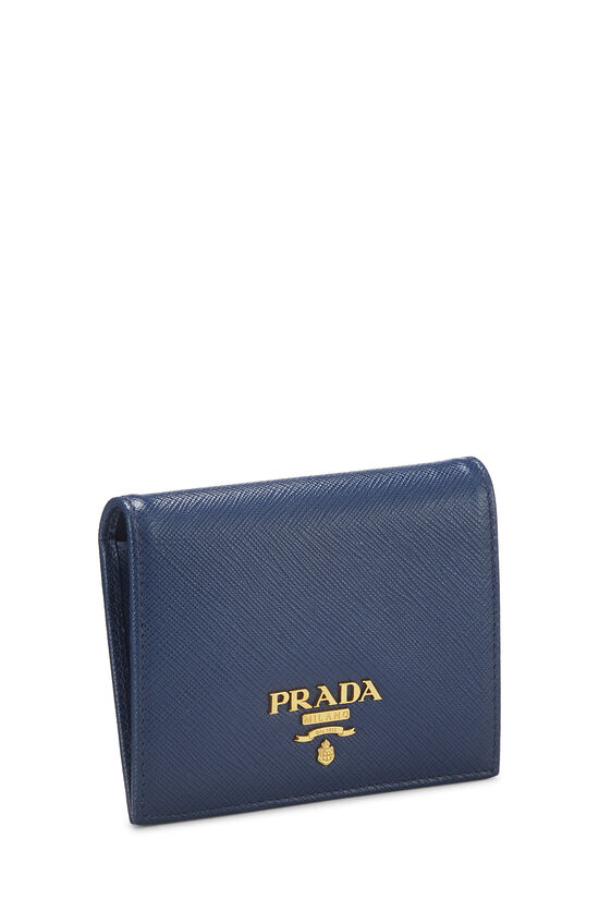 Blue Saffiano Compact Wallet, , large image number 1