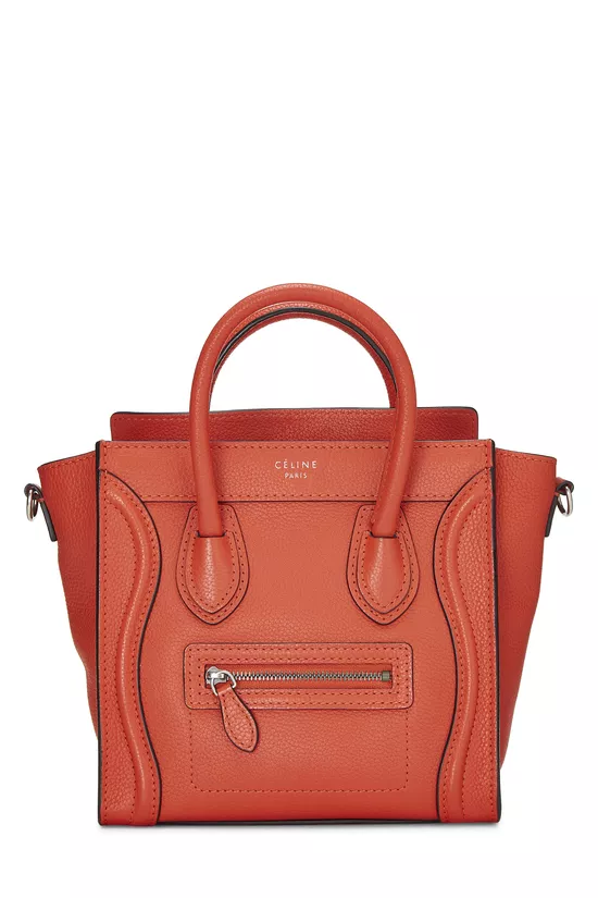 Orange Leather Luggage Nano, , large image number 0