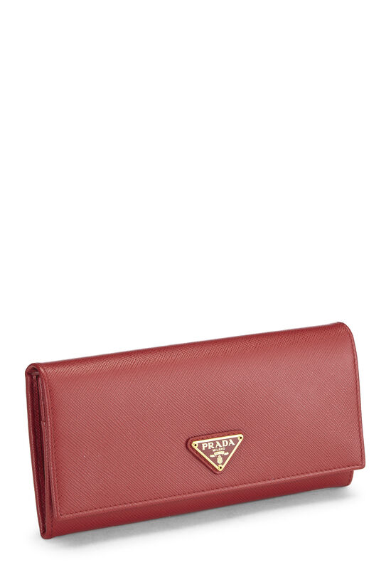 Red Saffiano Continental Wallet, , large image number 1