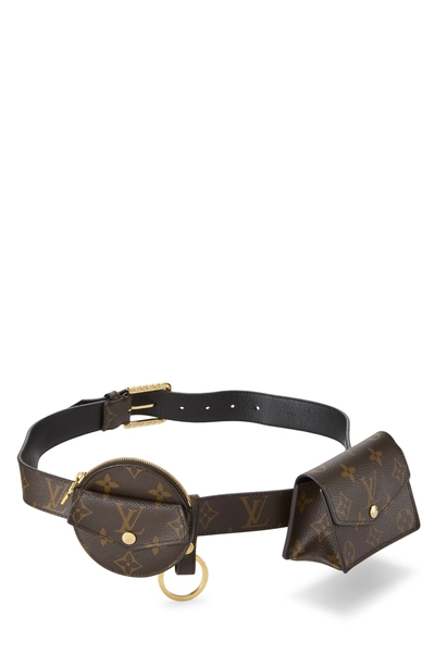 Brown Monogram Daily Multi Pocket Belt Bag 80, , large