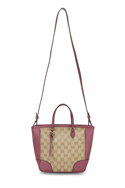 Pink Original GG Canvas Bree Top Handle Tote Small, , large