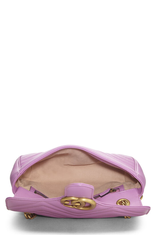 Purple Leather Marmont Shoulder Bag Small, , large image number 5