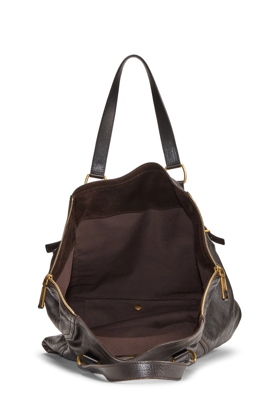 Black Leather Downtown Tote Medium, , large image number 5