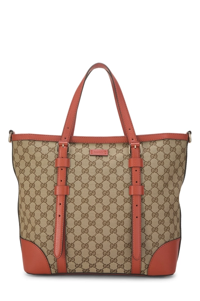 Gucci Orange Original GG Canvas Tote