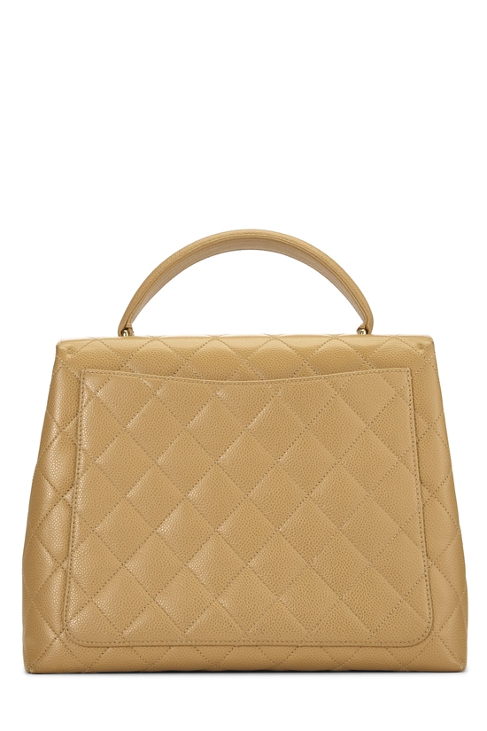 Beige Quilted Caviar Kelly, , large image number 3