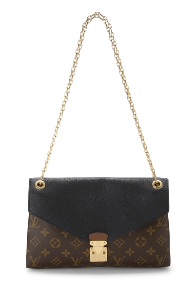 Louis Vuitton Black Monogram Canvas Pallas Chain Bag