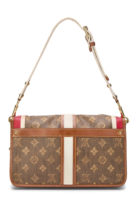 Brown Monogram Tisse Porte Rayures, , large image number 3