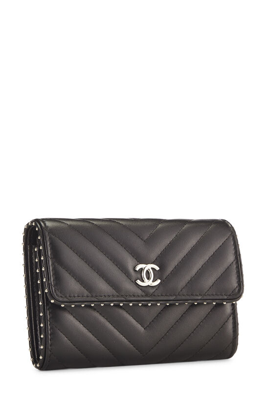 Chanel Classic Card Holder Quilted Silver-tone Black in Lambskin with  Silver-tone - US