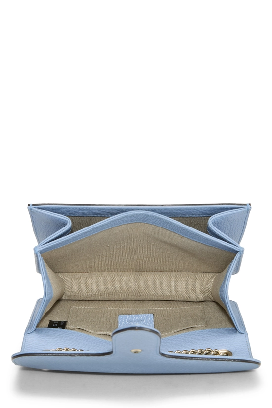 Blue Leather Interlocking Crossbody Small, , large image number 5