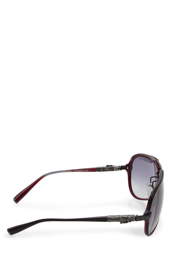 Black Metal Straight Up Sunglasses, , large image number 3