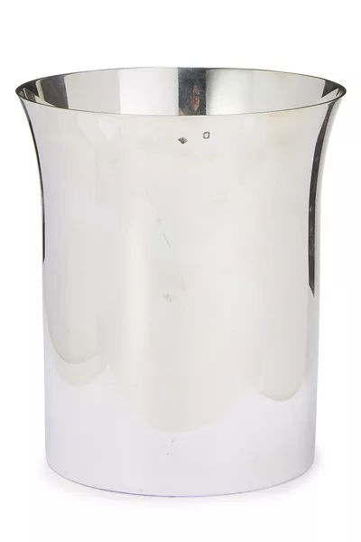 Silver Plated Circular Vase, , large