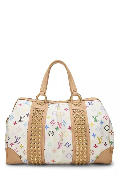 Takashi Murakami x Louis Vuitton White Monogram Multicolore Courtney MM