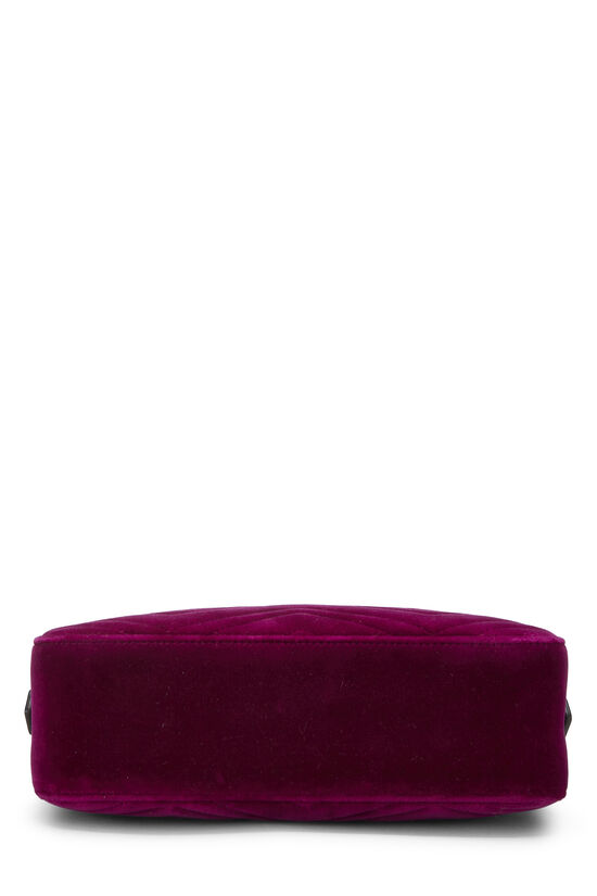 Purple Velvet GG Marmont Crossbody Bag Small, , large image number 4