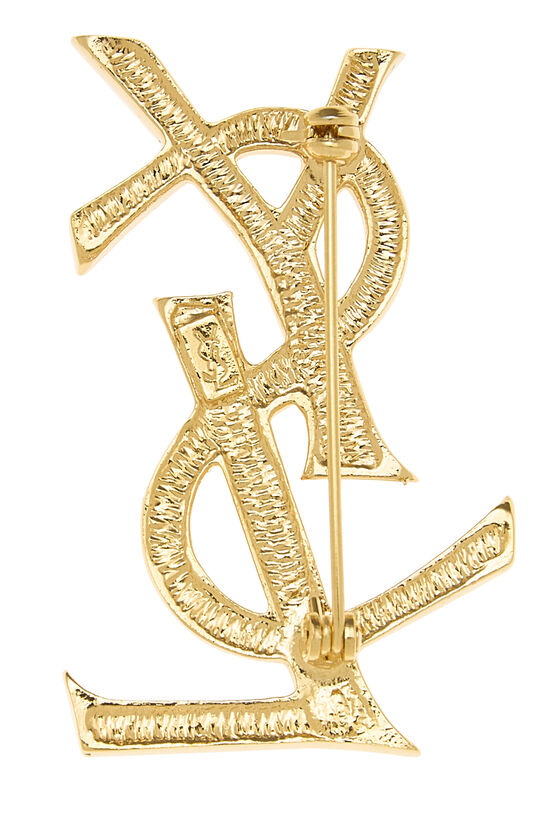 Gold Crystal Logo Pin, , large image number 1