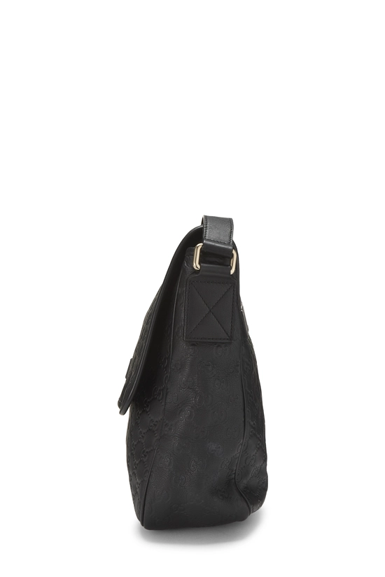 Black Guccissima Flap Messenger, , large image number 2