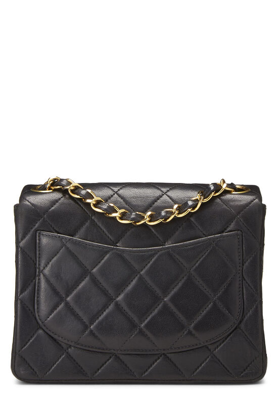 Black Quilted Lambskin Half Flap Mini, , large image number 3