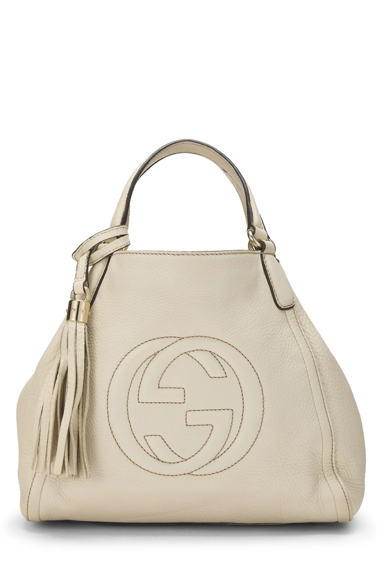 White Leather Soho Convertible Shoulder Bag Small, , large image number 0