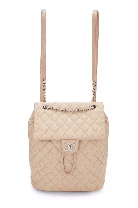 Beige Quilted Lambskin Urban Spirit Backpack Large, , large image number 0