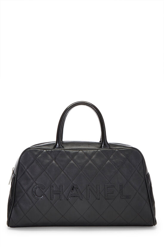 Chanel Vintage Quilted Bowler Bag - Black Shoulder Bags, Handbags