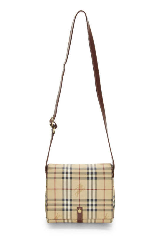 Beige Haymarket Check Coated Canvas Crossbody Small, , large image number 3