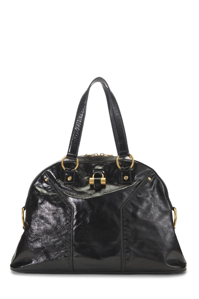 YSL Black Patent Leather Muse Large
