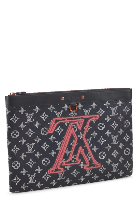 Navy Monogram Upside Down Pochette Apollo GM, , large image number 1