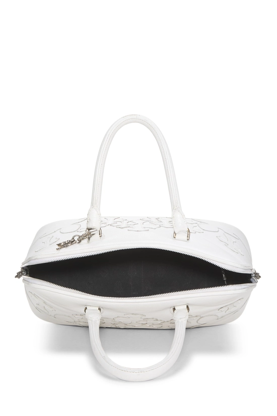 White Leather Cemetery Cross Bowling Bag, , large image number 5