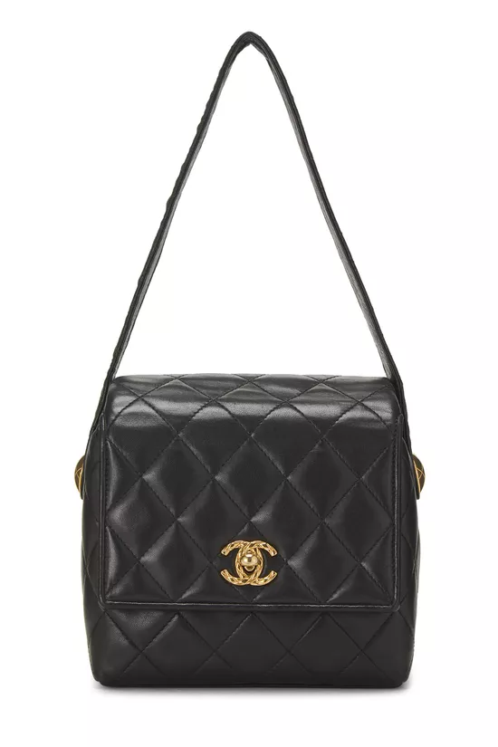Black Quilted Lambskin Handbag Mini, , large image number 0