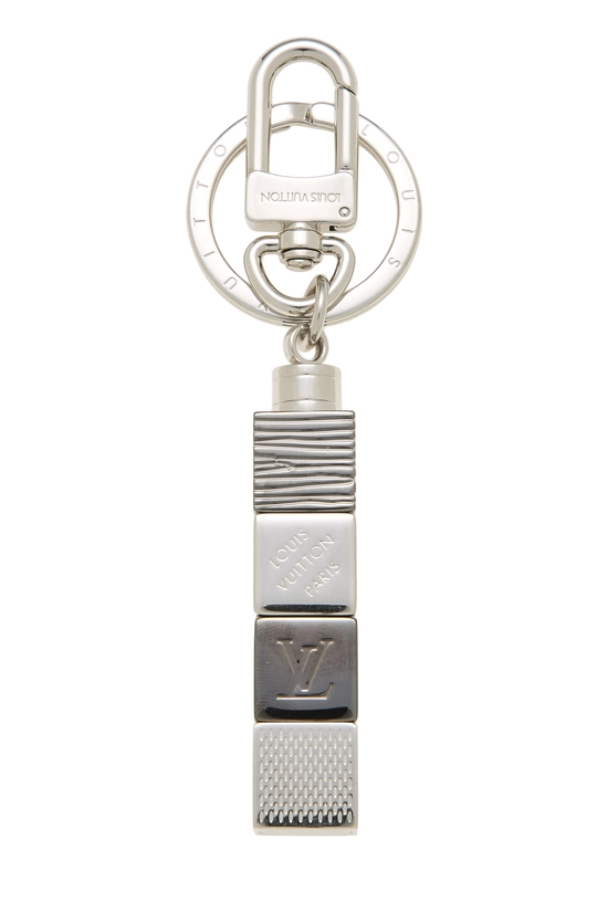 Louis Vuitton＊キーリング Porte Cles Cubeポルトクレ Pre-Owned Silver Porte Cles Cube Keychain QJA5EV2OVB001