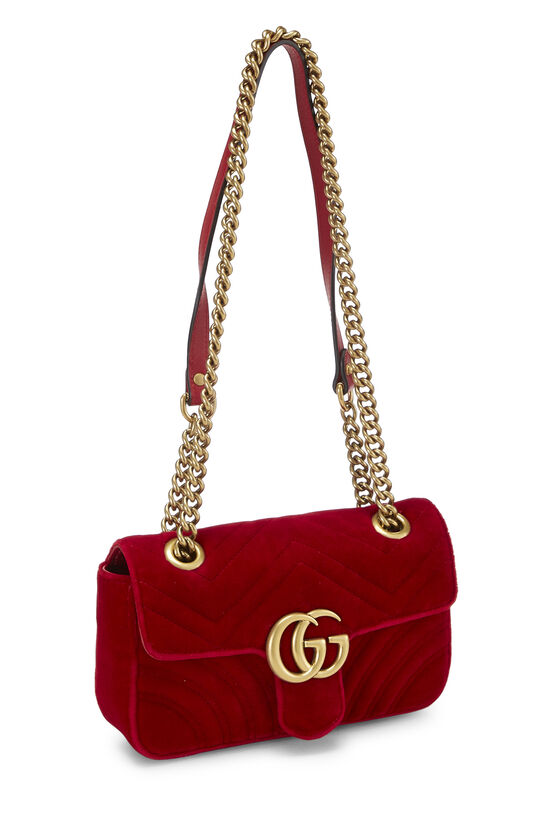 Red Velvet GG Marmont Shoulder Bag Mini, , large image number 1