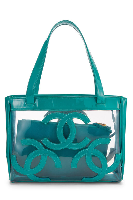 Green Vinyl 3 'CC' Tote Small, , large image number 4