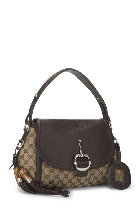 Original GG Canvas Horsebit Shoulder Bag, , large image number 1