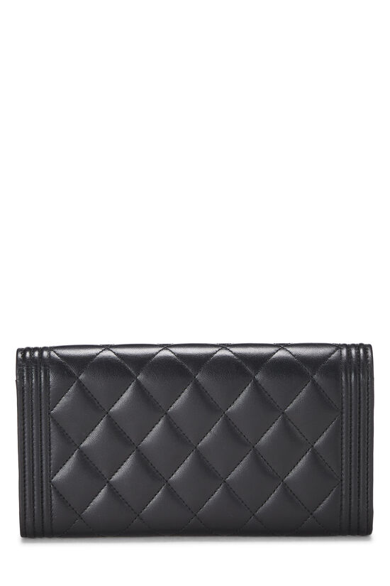 Chanel Black Quilted Lambskin Boy Wallet Q6AJBQ0FKB002
