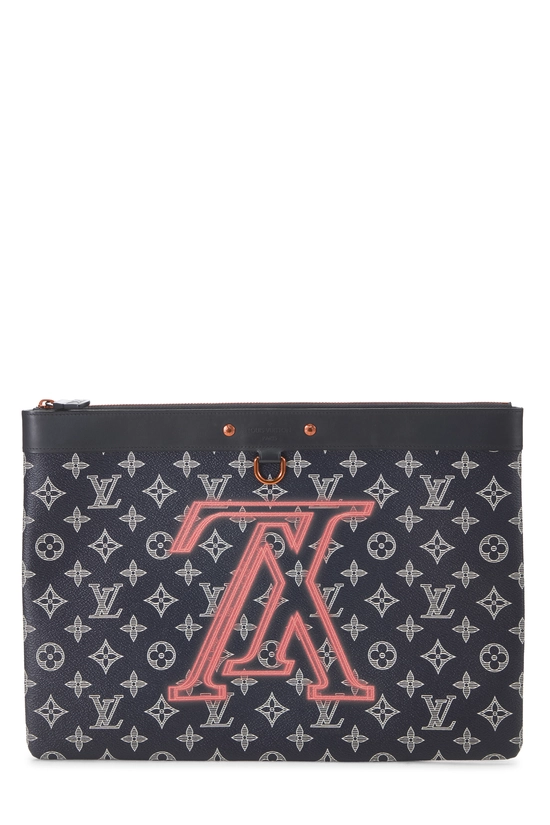 Navy Monogram Upside Down Pochette Apollo GM, , large image number 0