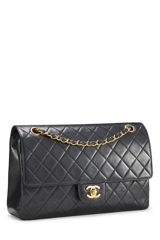 Black Quilted Lambskin Classic Double Flap Jumbo , , large image number 2