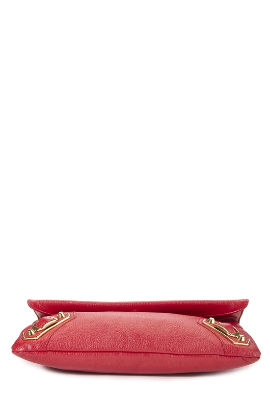 Red Chevre Classic Clutch, , large image number 4