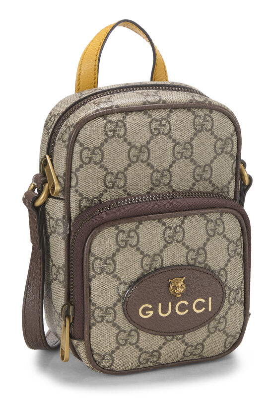 Brown GG Supreme Neo Vintage Double Zip Camera Bag Mini, , large image number 1