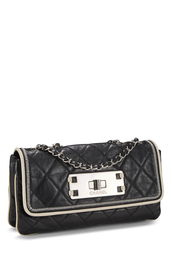 Black Lambskin Mademoiselle Twist Flap Bag, , large image number 1