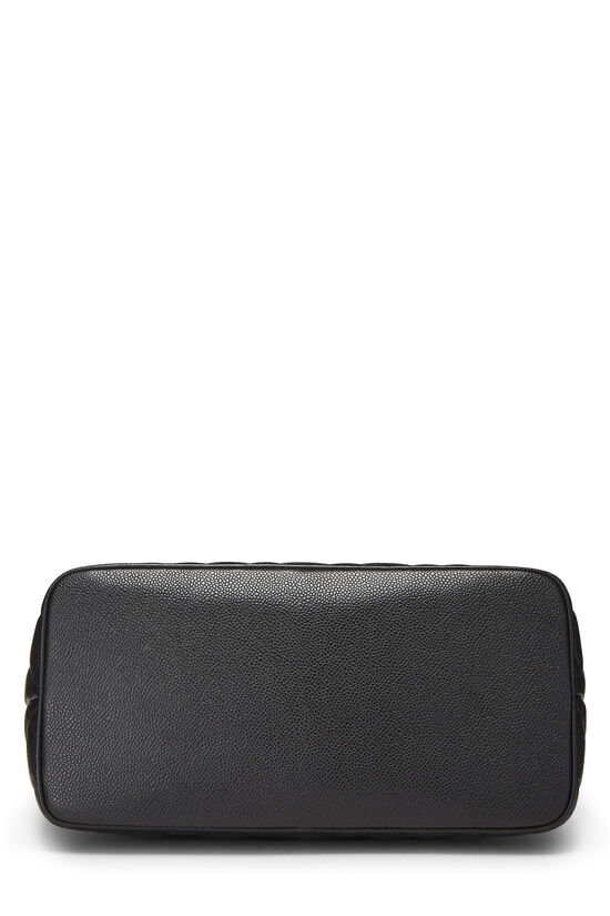 Chanel Black Quilted Caviar Medallion Tote Q6B02H0FKB454 | WGACA