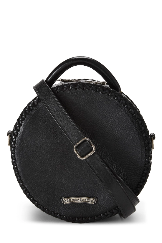 Black Leather Blue Moon Baby Shoulder Bag, , large image number 3