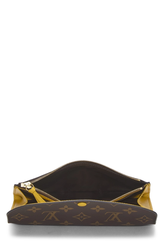 Yellow Monogram Canvas Emilie Wallet, , large image number 3