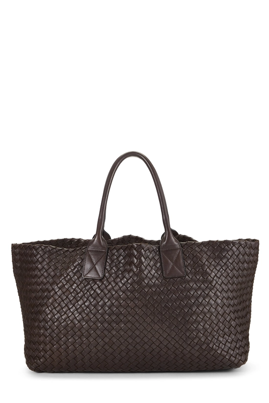 Brown Intrecciato Cabat Tote Medium, , large image number 0