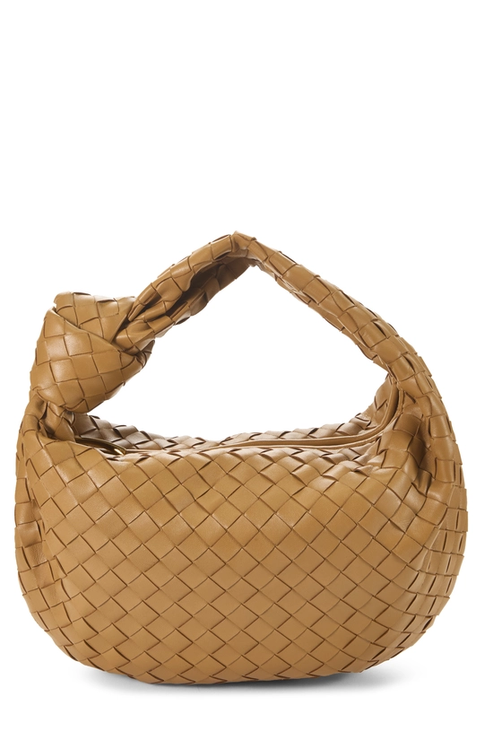 Brown Intrecciato Leather Teen Jodie, , large image number 0